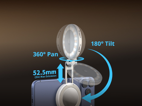 Category/Lighting System/Pocket Led Video Lights M2 LED Light with Magnetic Mount and Support for Phones-SKU:6277/