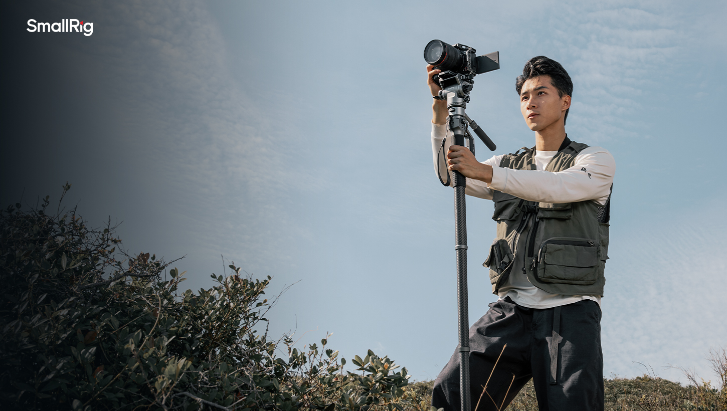 Category/Tripods/Video Tripods Carbon Fiber Video Monopod | 175cm 2-in-1 Fluid Head | SmallRig-SKU:5565/Material(s):Carbon Fiber,Aluminum Alloy/Tripod Load Capacity:15kg / 33.07 lb/Head Load Capacity:5kg / 11.02 lb/