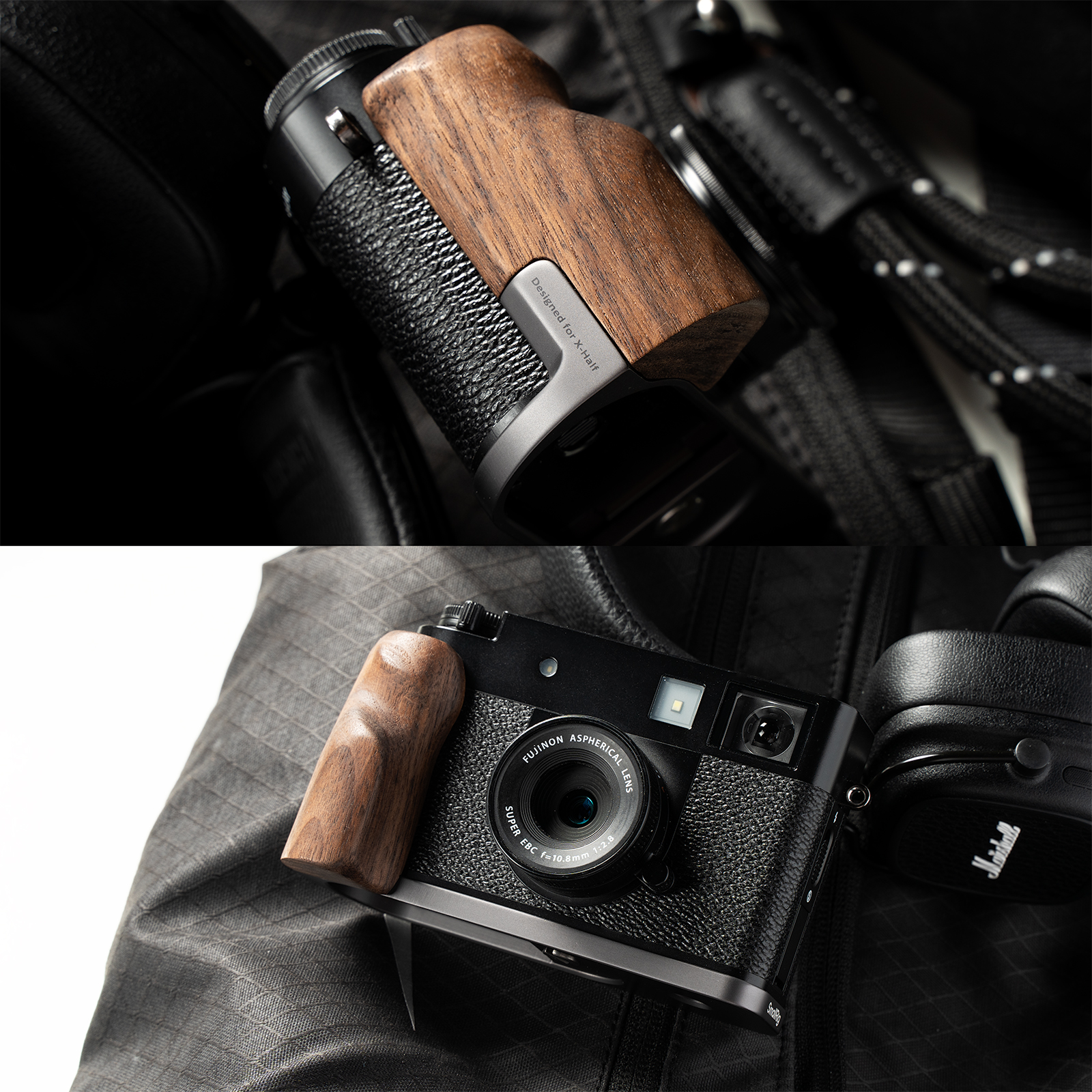 L-Plate | Wood Grip | Port Access | Silver Black
