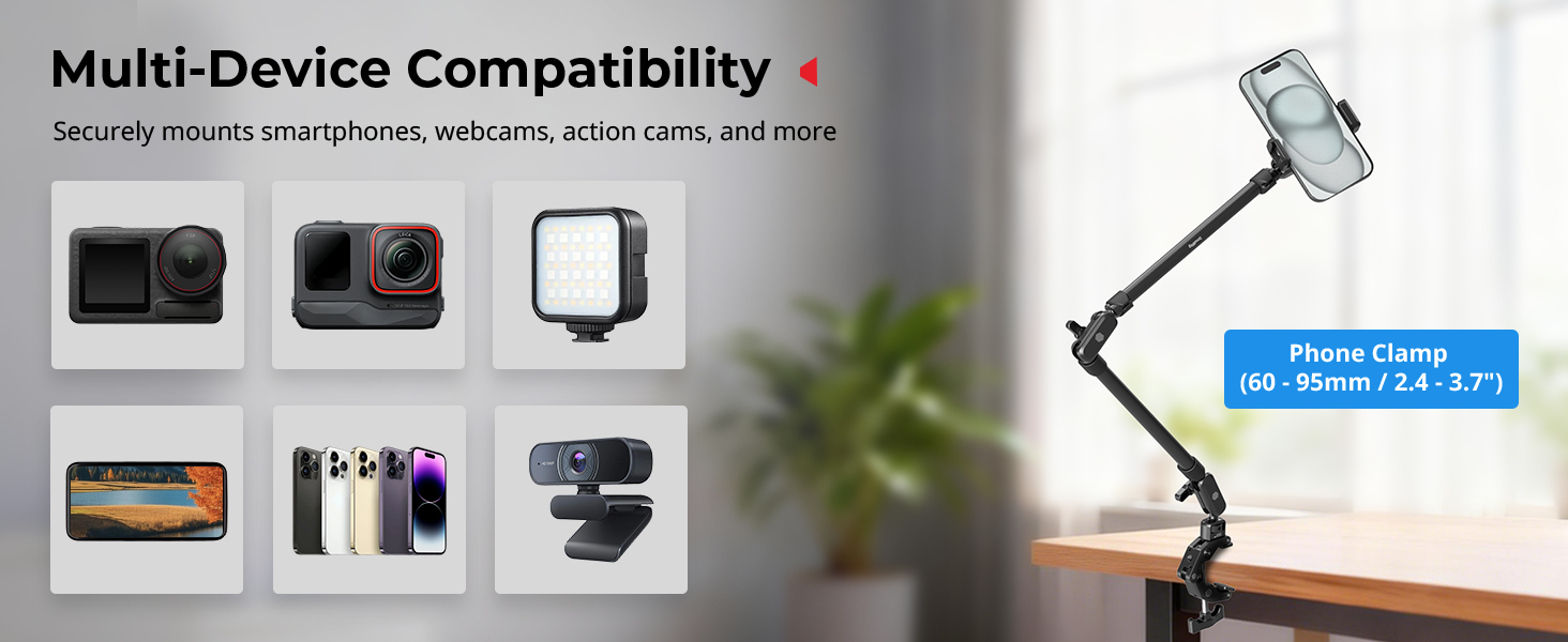 Desktop Magic Arm & Crab-Shaped Clamp Kit | MagSafe