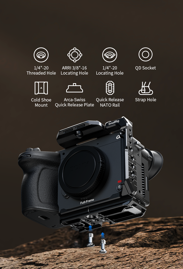 SONY FX2 スモールリグケージ付き Amazon.com : SmallRig Camera Cage for Sony FX2, HawkLock Quick