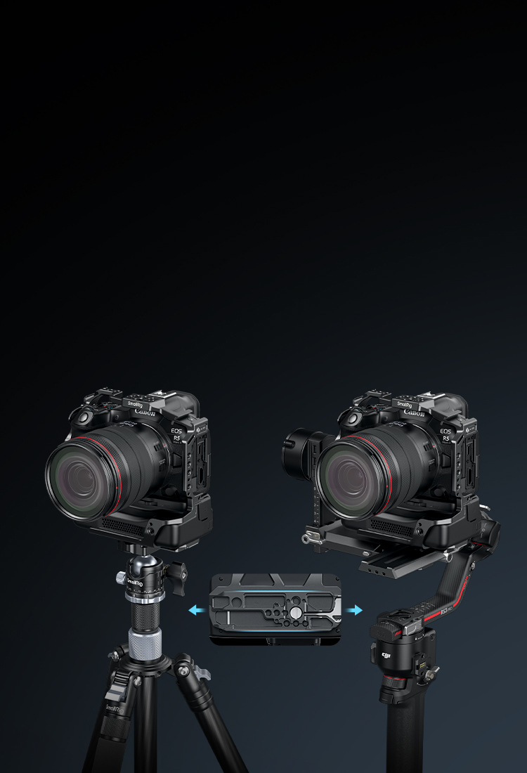 SMALLRIG Cage R5 Mark II Pour Canon EOS R5 Mark II – Alliage Aluminium, Arca-Swiss, Griffe Froide