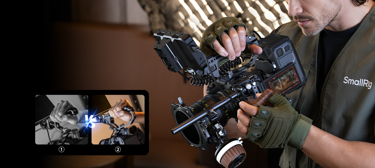 Category/Camera Cages/Sony HAWKLOCK Pro Cage Kit for Sony FX5 | SmallRig-For Brands:Sony/For Models:FX5/SKU:6774/