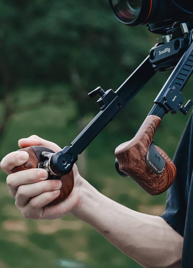 ARRI Rosette Wooden Handle | Secure Grip & Fluid Rotation