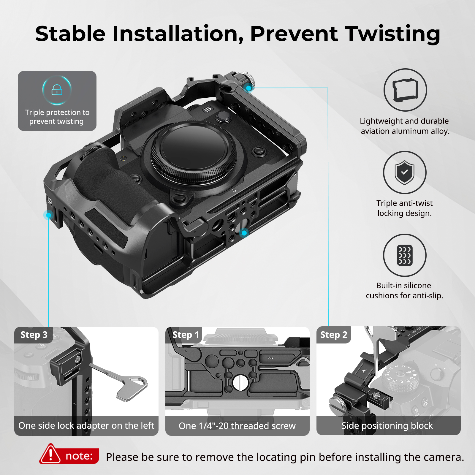 X-H2 / X-H2S Cage | HawkLock QR | Arca Base | HDMI Clamp