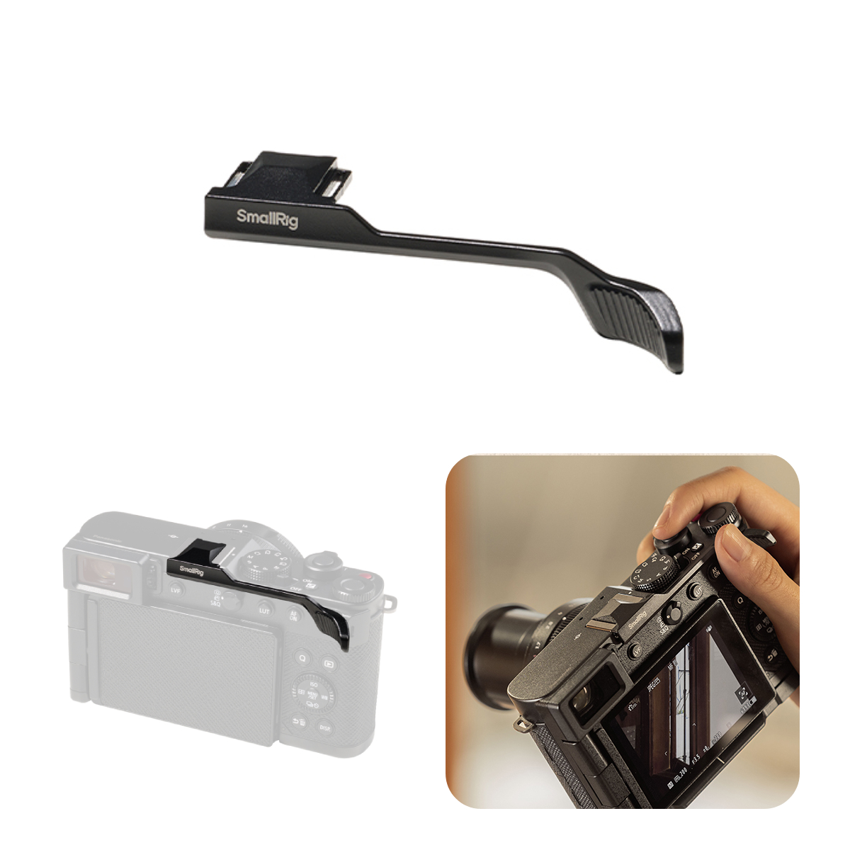Thumb Grip for Panasonic LUMIX L10 | Hot Shoe Mount
