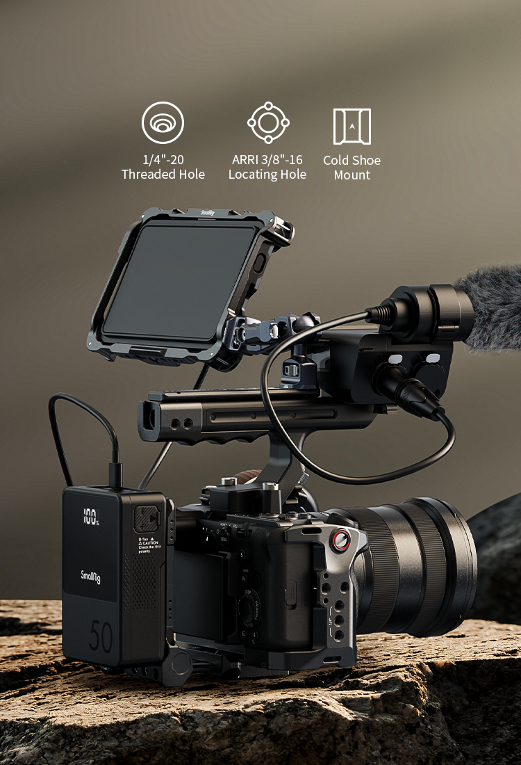 Sony FX2 Camera Cage | Basic Kit & V-Mount Power