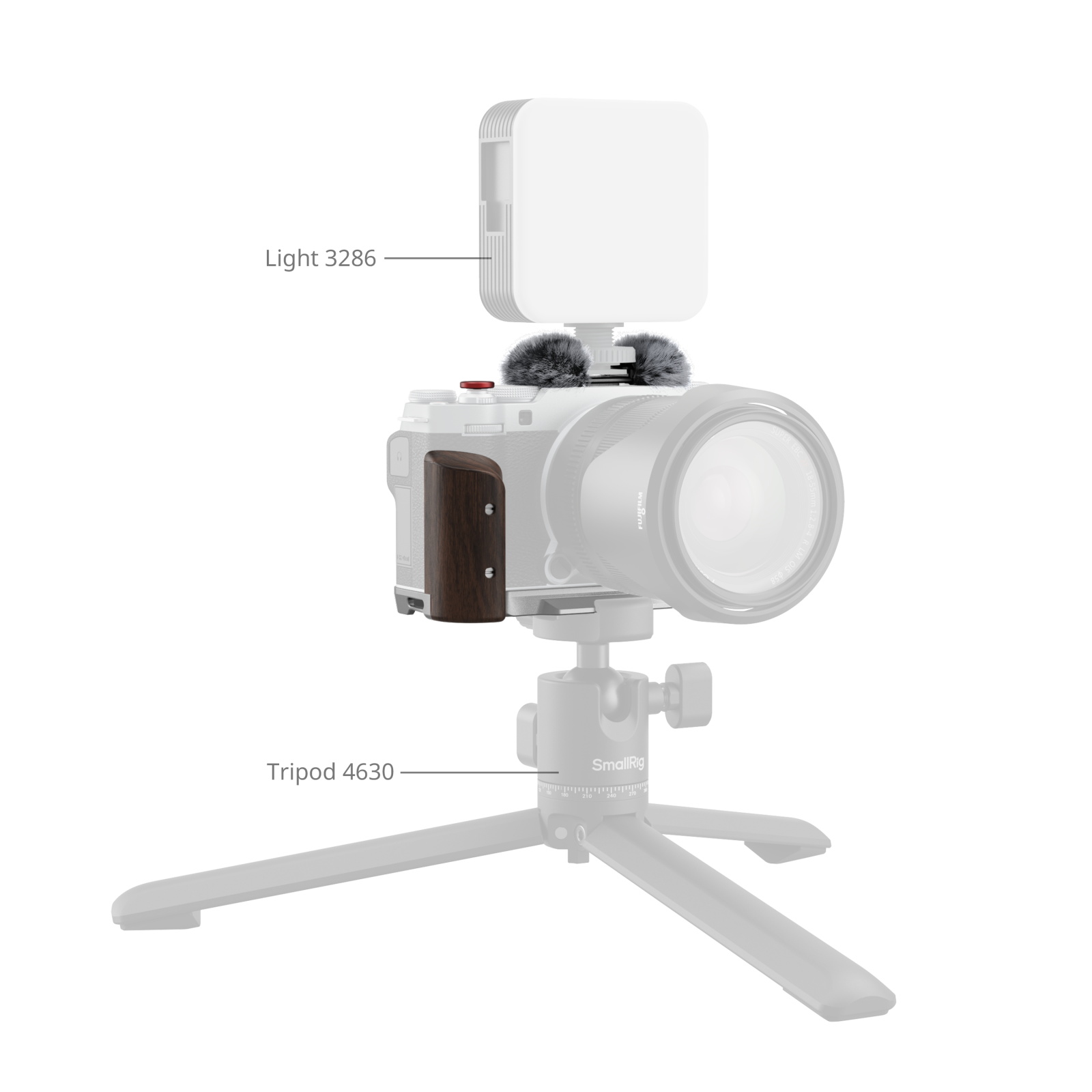FUJIFILM X-M5 L-Plate | Wood Handle | Arca-Swiss QR
