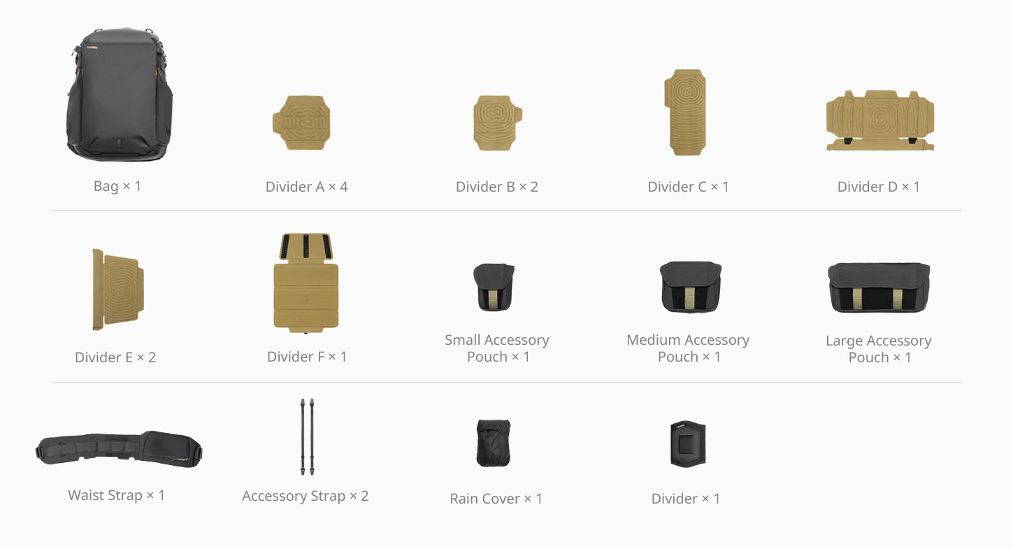 Category/Attachments/Straps & Bags & Box SmallRig Backpack Outra 25- 25L Outdoor Camera Bag with Modular Pouches-For Brands:Universal/SKU:6521/Capacity:25L/Package Weight (kg):3.83-5.83/