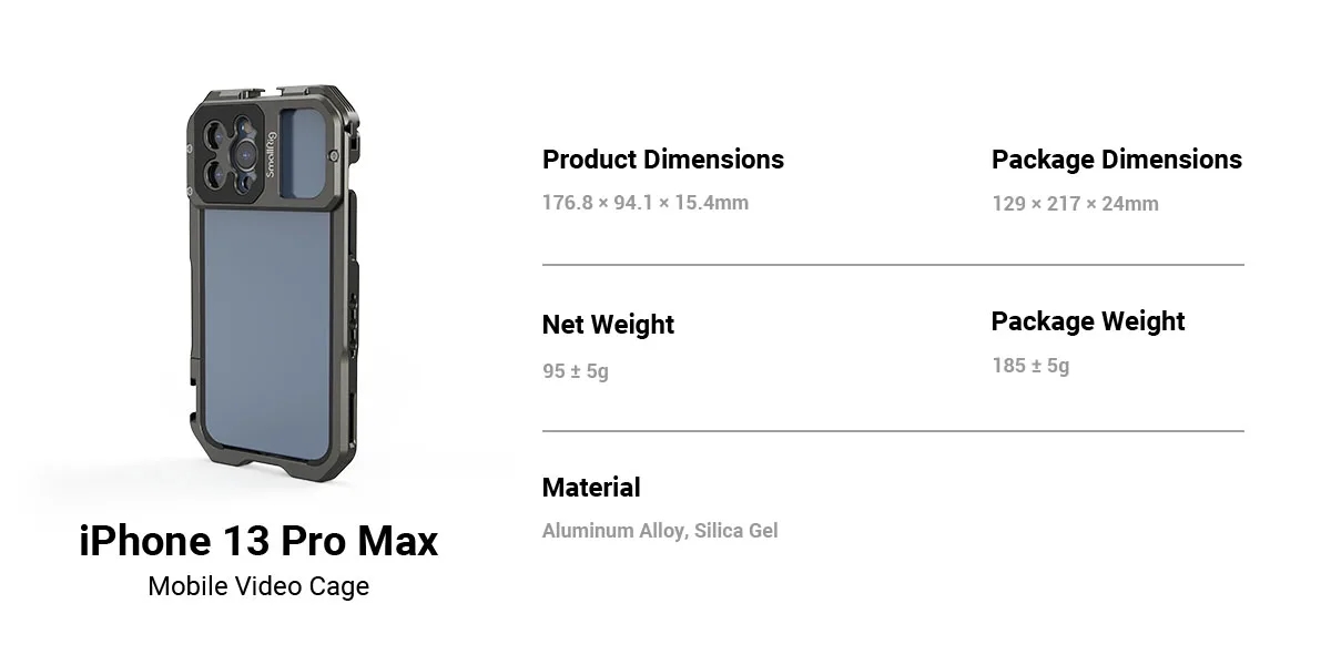 Mobile Video Cage for iPhone 13 Pro Max