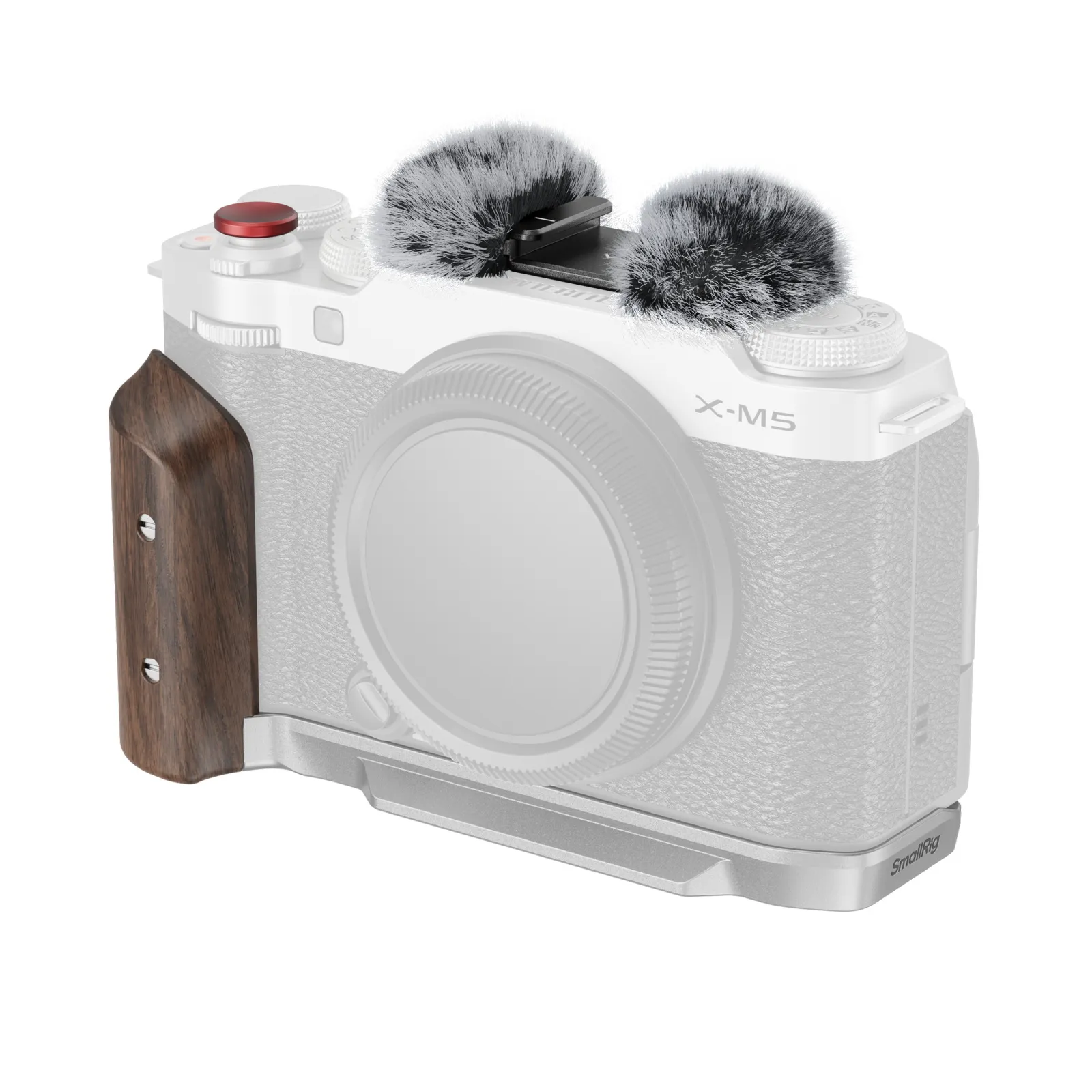 FUJIFILM X-M5 L-Plate | Wood Handle | Arca-Swiss QR
