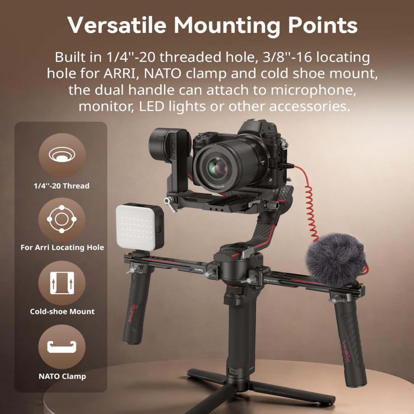 DJI RS Dual Handgrip | Stable Gimbal Control & Mounts | SmallRig