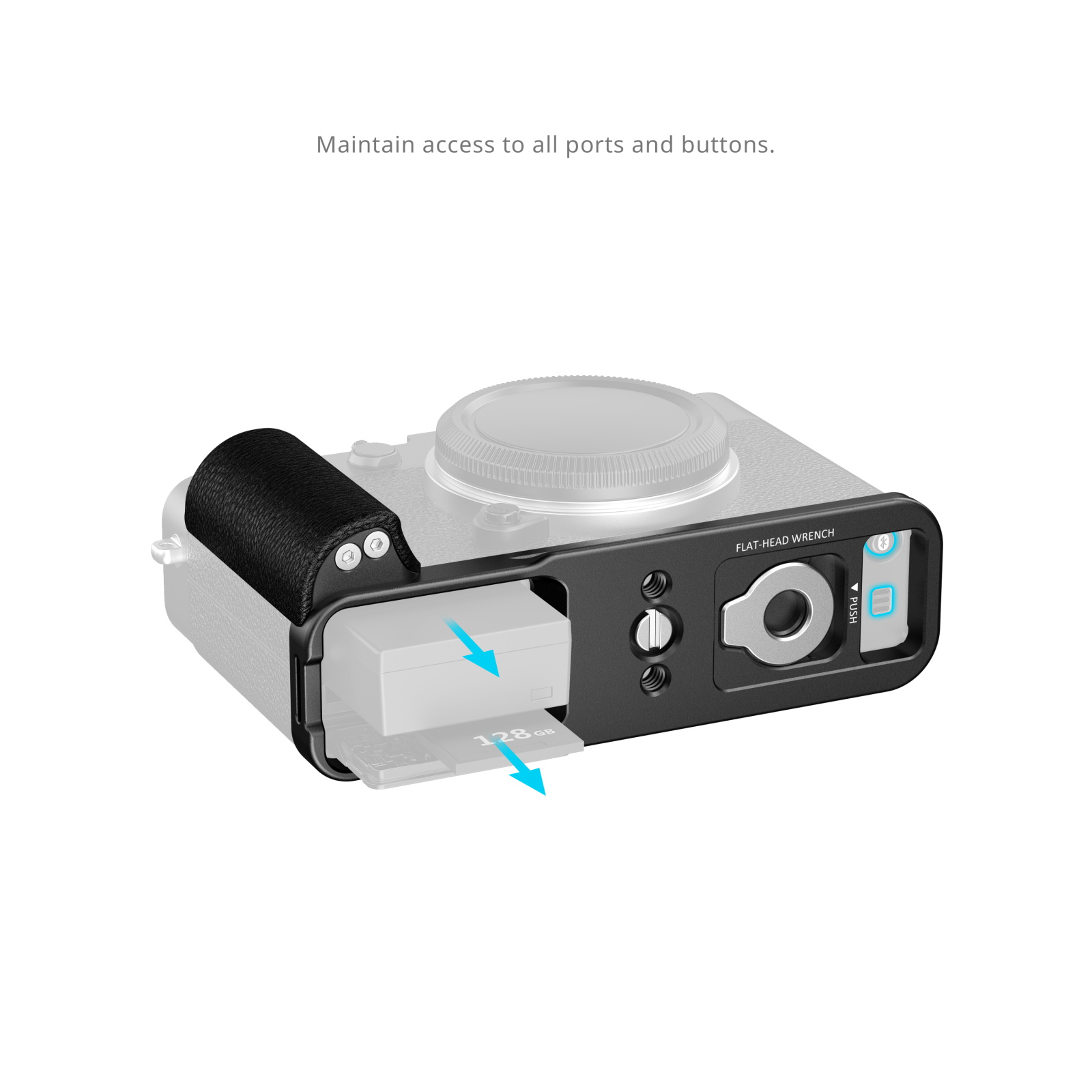 FUJIFILM X-E5 L-Plate | Silver-Black | Arca-Swiss Mount