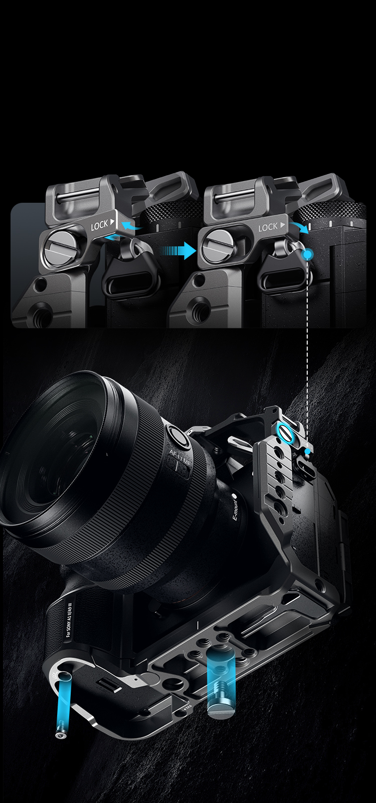 A1 II / A9 III Camera Cage | Quick Release | Stable Rigging