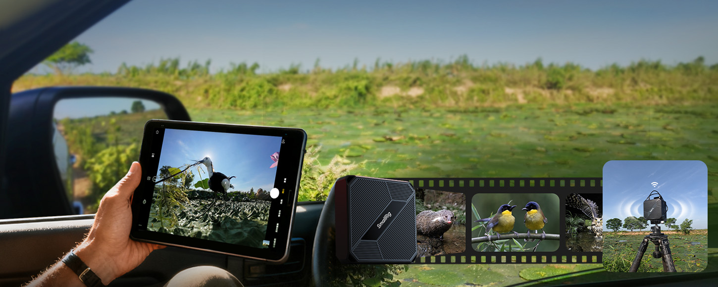 Langtrekkende trådløs repeater for DSLR/actionkameraer i naturfotografering