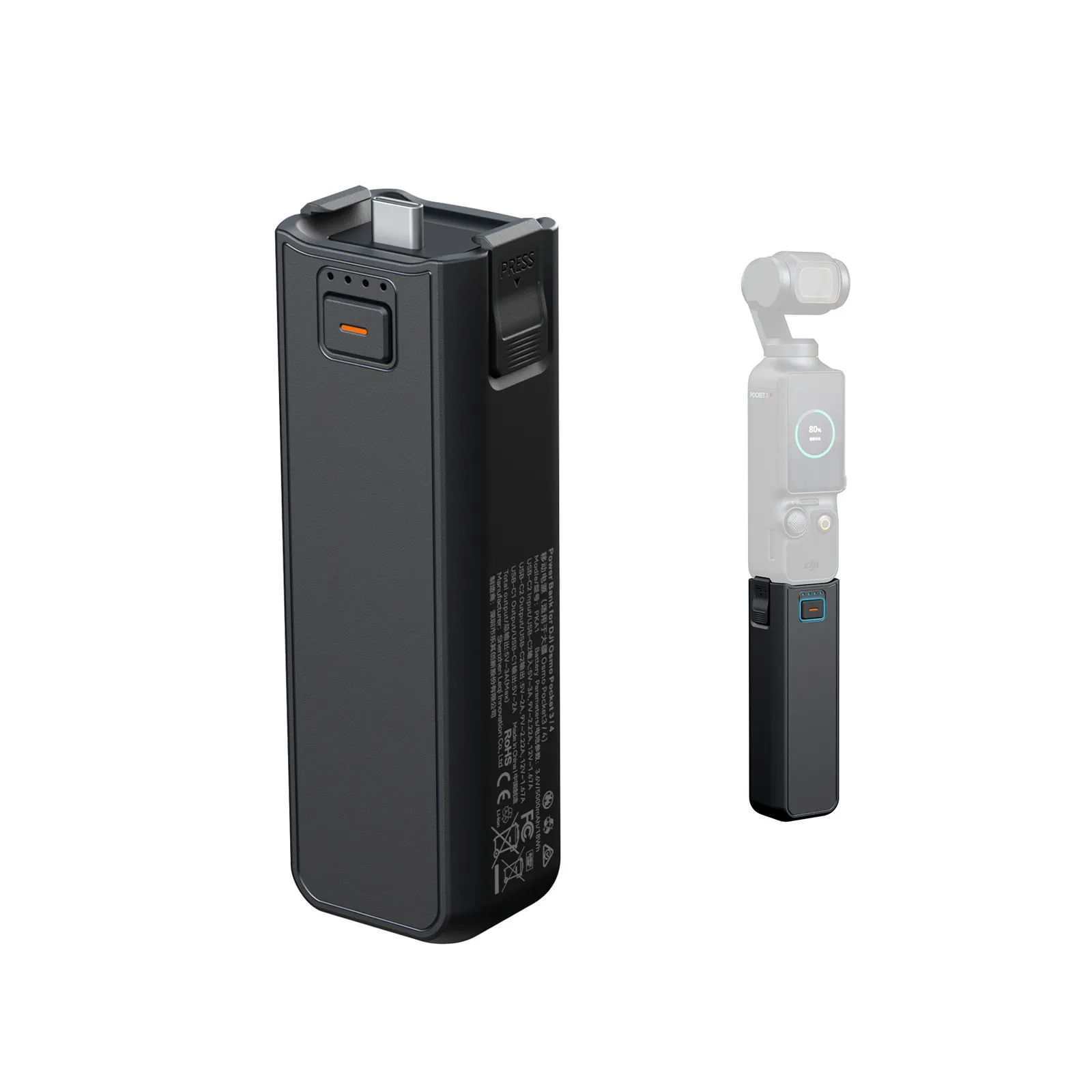 Battery Grip Power Bank for DJI Osmo Pocket 4 / 3 | SmallRig