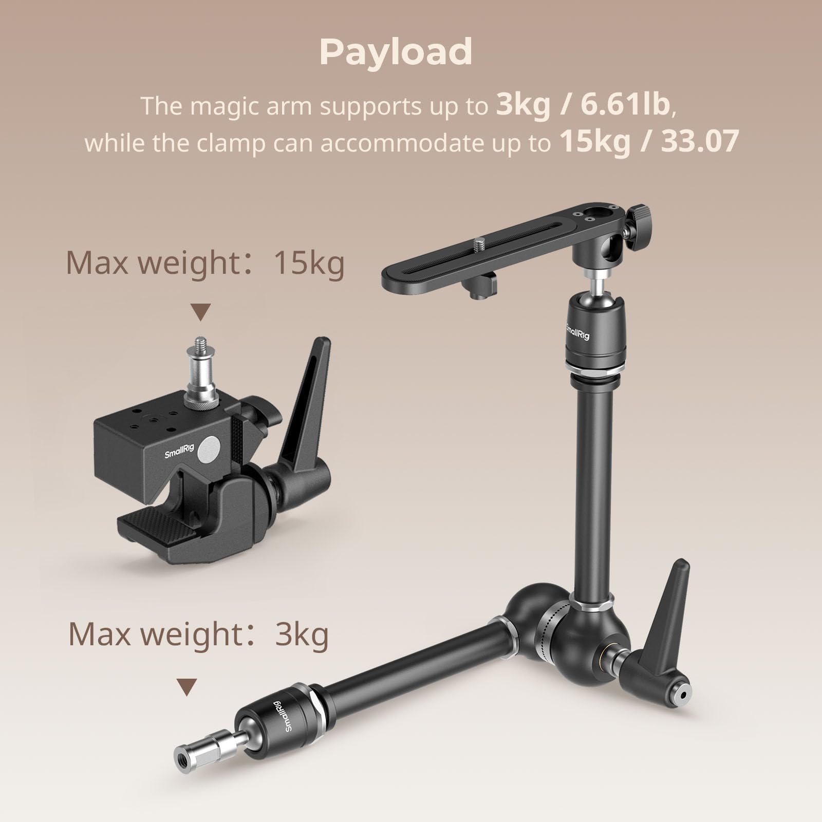 Super Clamp Magic Arm Kit | 524mm Adjustable | Camera Mount