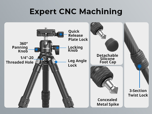 Carbon Fiber Pocket Tripod | Compact Camera Stand | SmallRig