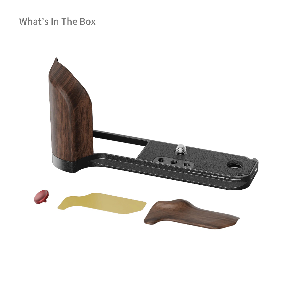 GFX100RF L-Plate with Wooden Handle | Arca-Swiss QR