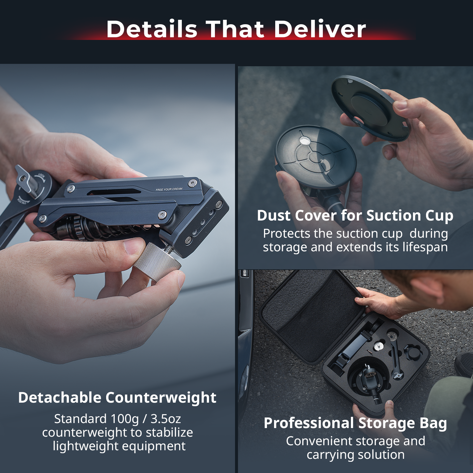 Mini Shock Absorber Arm | Smooth Video for Action Cameras
