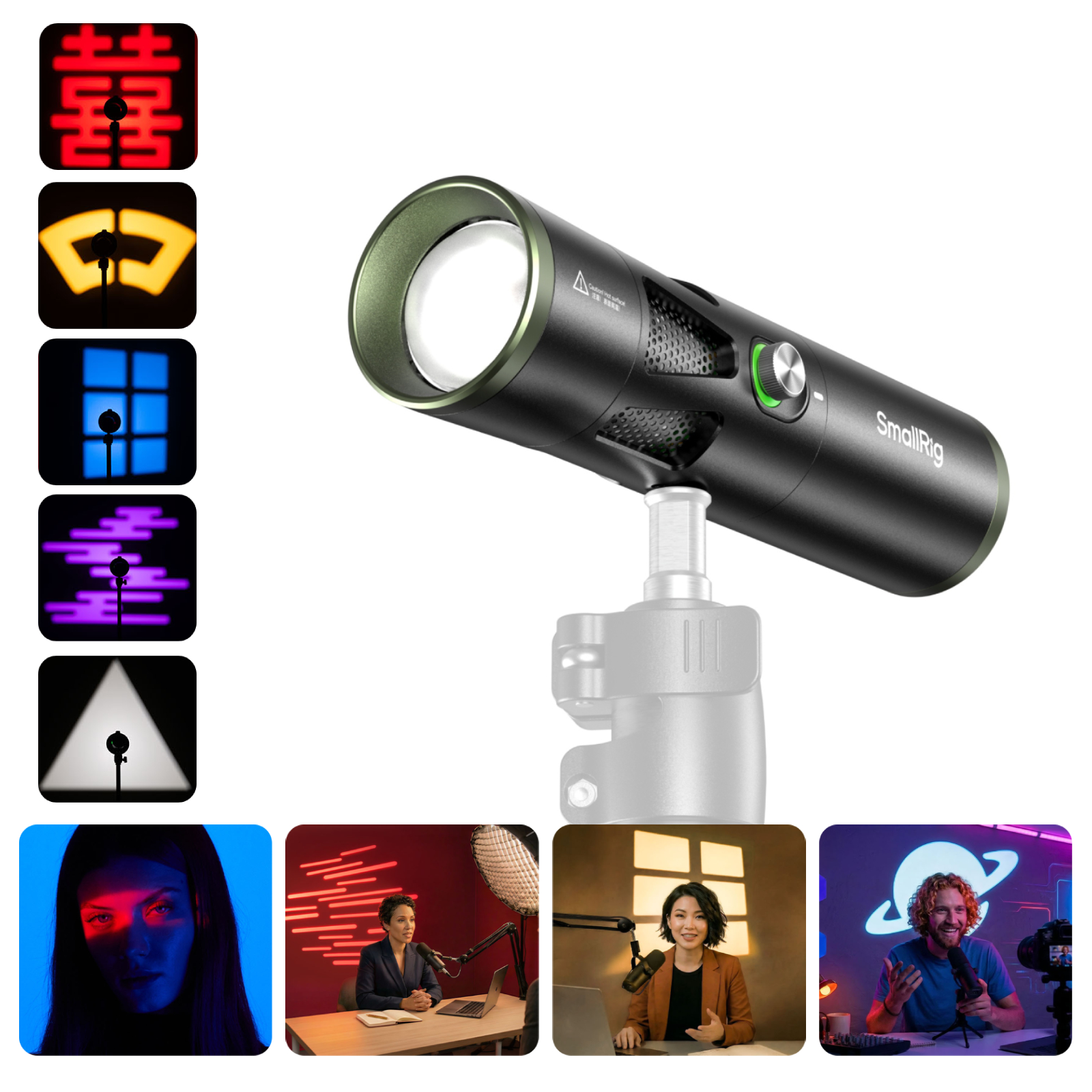 RF 20C Portable Zoom Light: 5-Colors 5400Lux@1m, CRI 97+, 24°-60° Beam ...