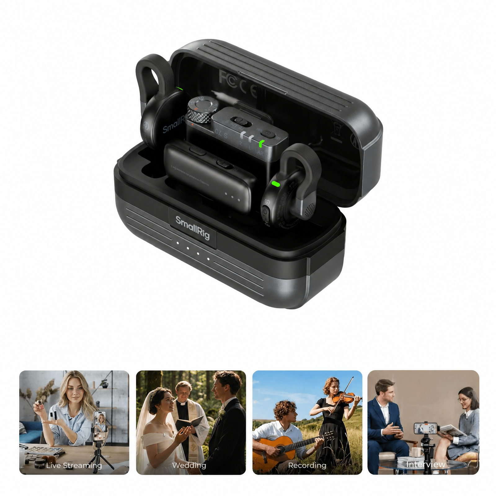 S70 Ultra Thin Invisible Wireless Microphone for Vlog,Wedding,Interview