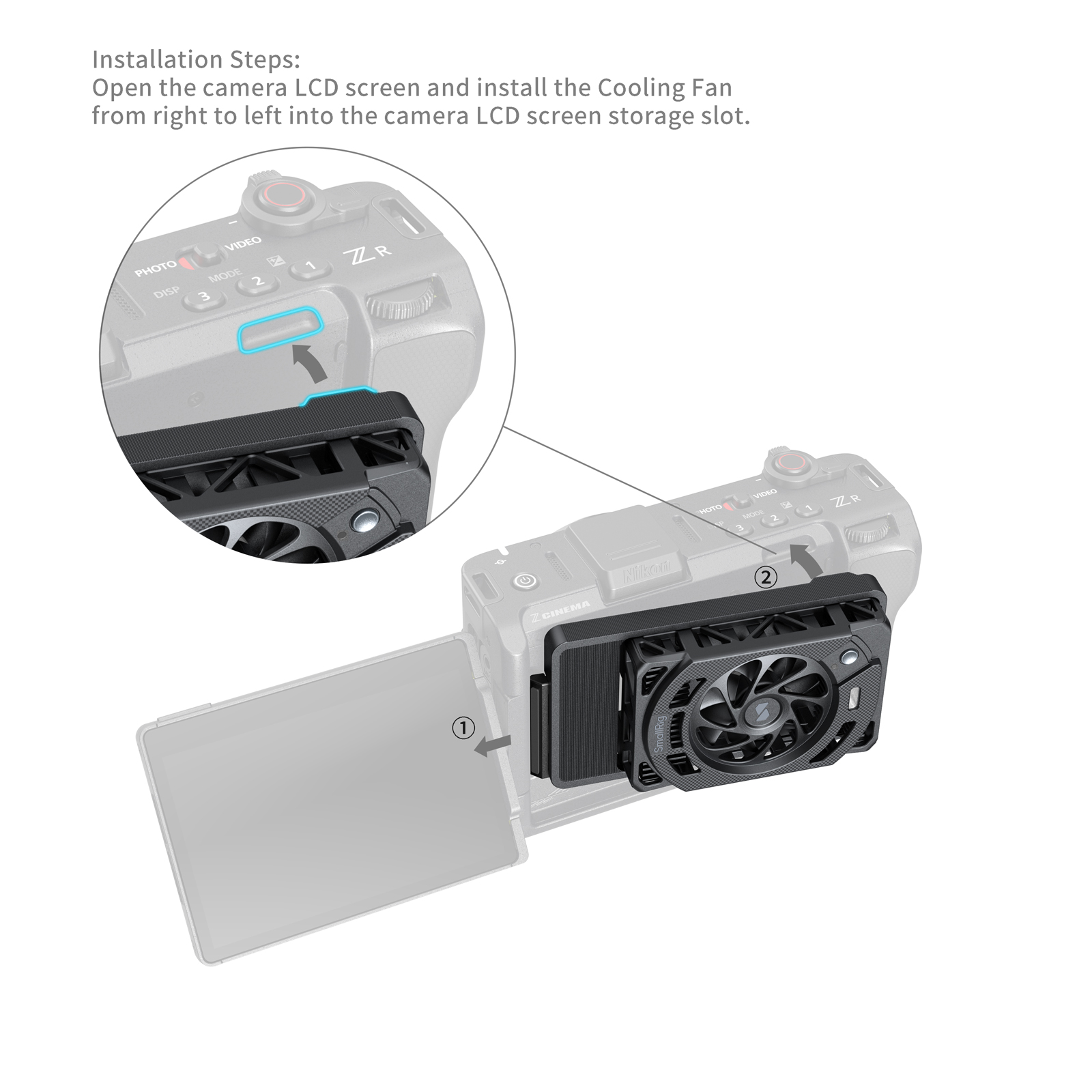 Nikon ZRおよび一部のSonyモデル用冷却ファン