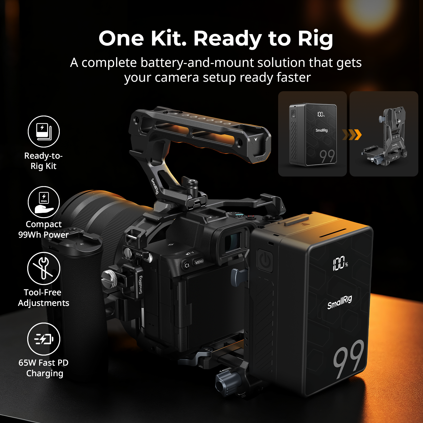 VB99 SE Mini V-Mount Battery | Compact Power | SmallRig