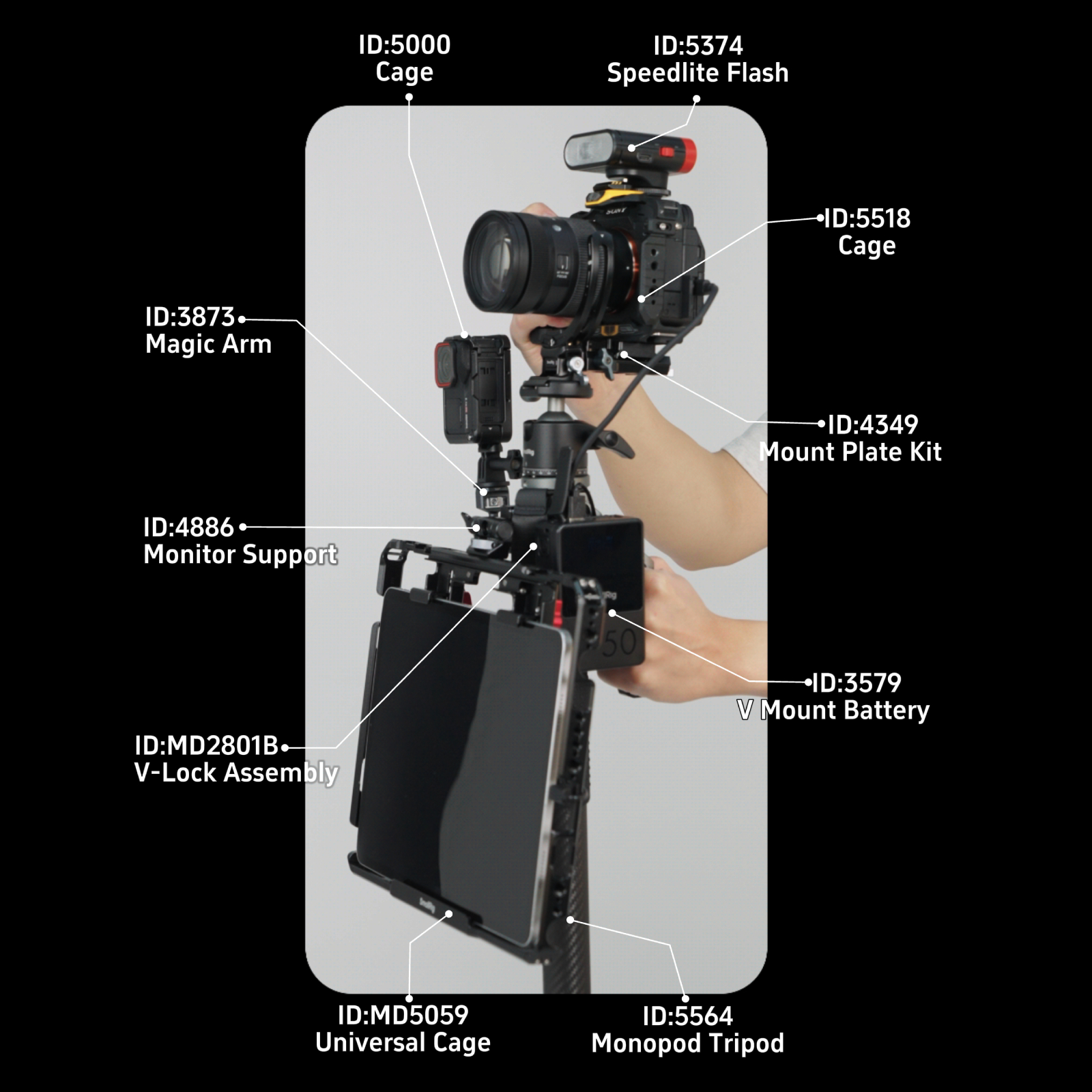 Carbon Fiber Photography Monopod 5564 | Lite | SmallRig