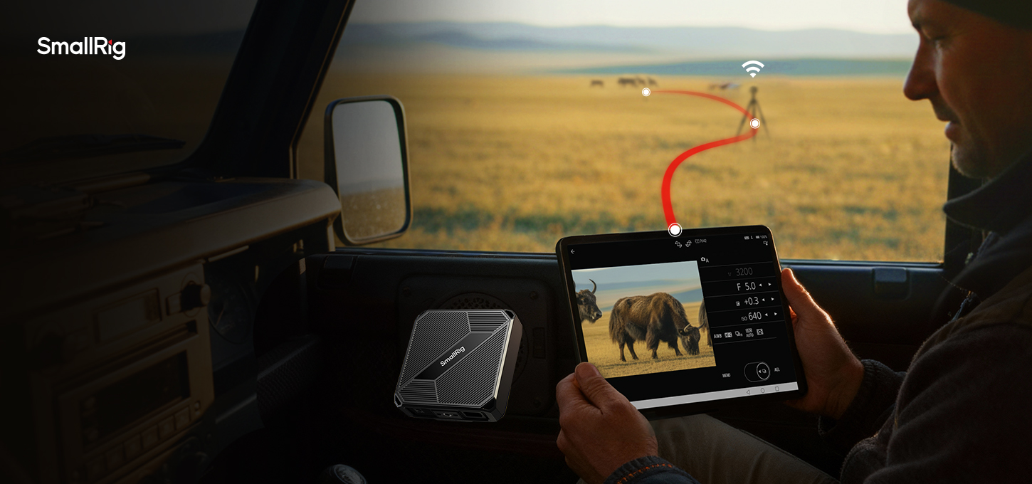 Langtrekkende trådløs repeater for DSLR/actionkameraer i naturfotografering