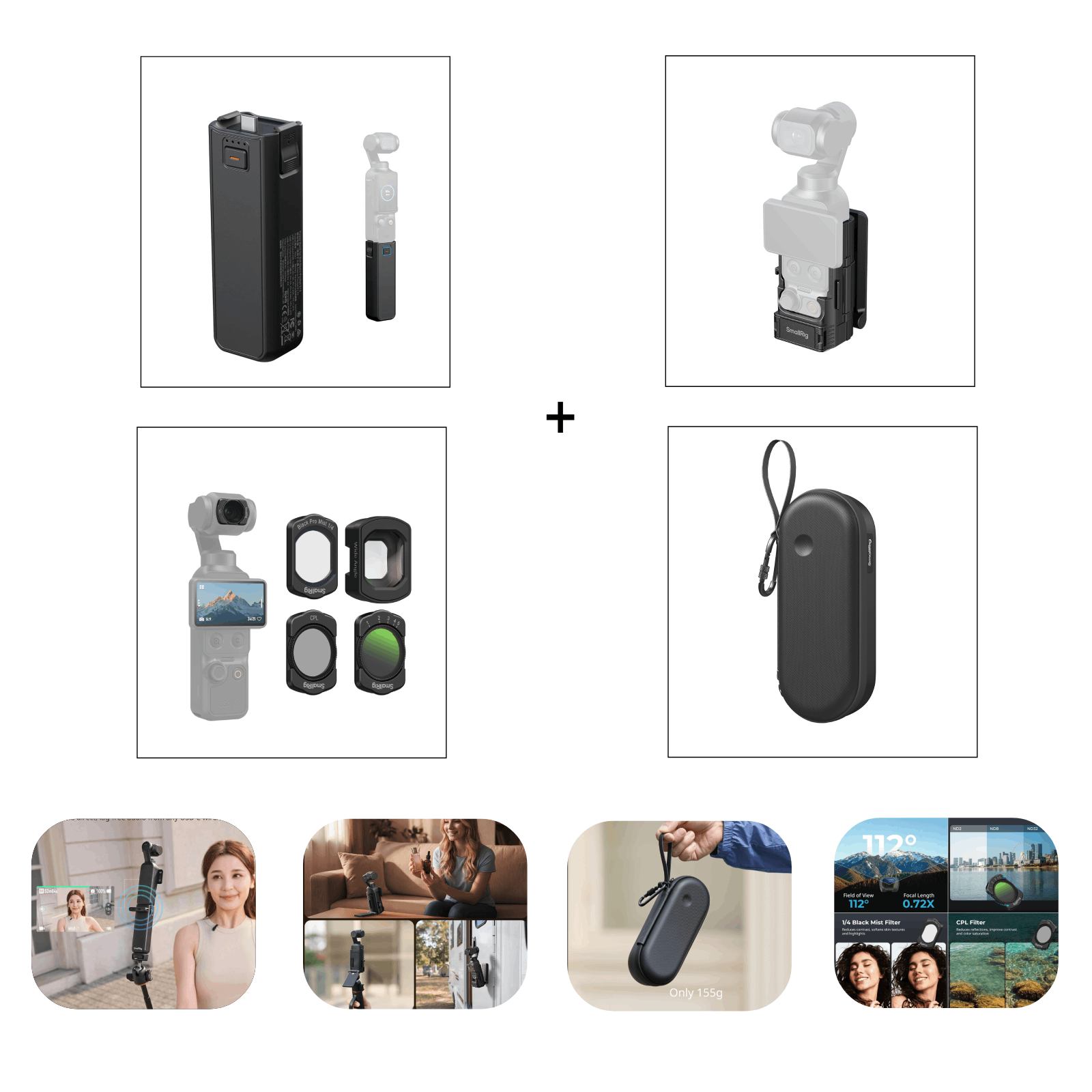 Magnetic Mount & Cage for DJI Osmo Pocket 4 | 180°