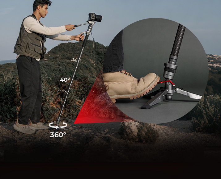 Category/Tripods/Photo Tripods Carbon Fiber Photography Monopod 5564 | Lite | SmallRig-SKU:5564/Material(s):Carbon Fiber，Aluminum Alloy/Tripod Load Capacity:15kg / 33lb/Head Load Capacity:5kg / 11lb/Working 