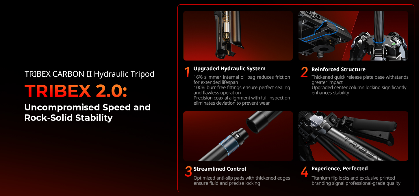 Kategori/Tripodlar/Video Tripodları SmallRig TRIBEX CARBON II Dinamik Denge Başlığına Sahip Karbon Fiber Tripod | SmallRig-SKU:5755/Malzeme(ler):Karbon Fiber/Tripod Y&uuml;k Kapasitesi:Her İkisi 25 kg/Başlık Y&uuml;k Kapasitesi:6 kg/&Ccedil;alışma Y&uuml;ksekliği:27,0 - 168,0 cm/Ne