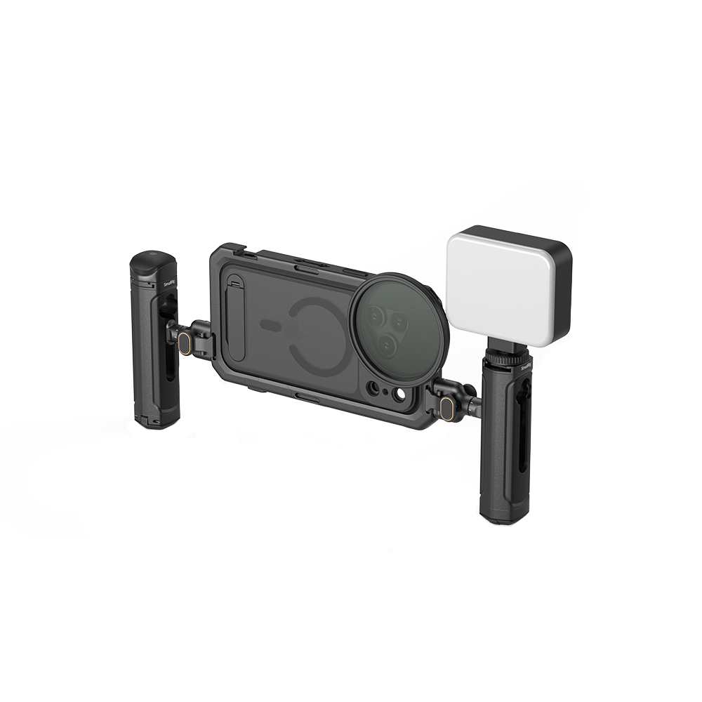 Professional Mobile Vlog Filmmaking Kit for iPhone 17 Pro Max (Cage Kit + Light + Filters)
