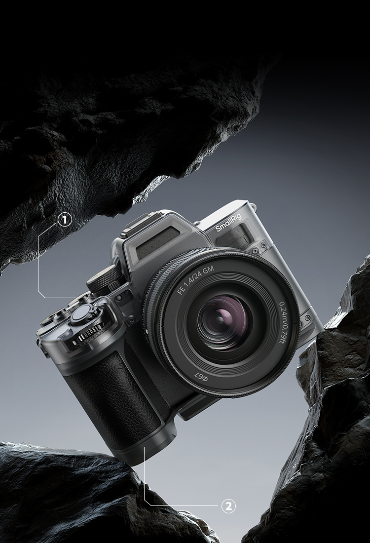 Sony A7 IV Camera Cage | Arca-Swiss | Leather Grip