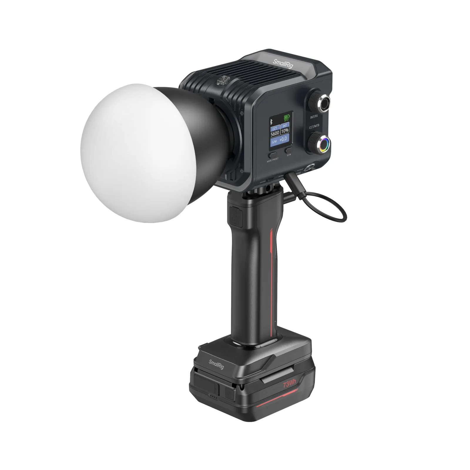 SMALLRIG RC 100B Luce Video COB Bicolore Portatile Con Maniglia | 2700K-6500K | Ricarica Type-C | Controllo App - Foto 3