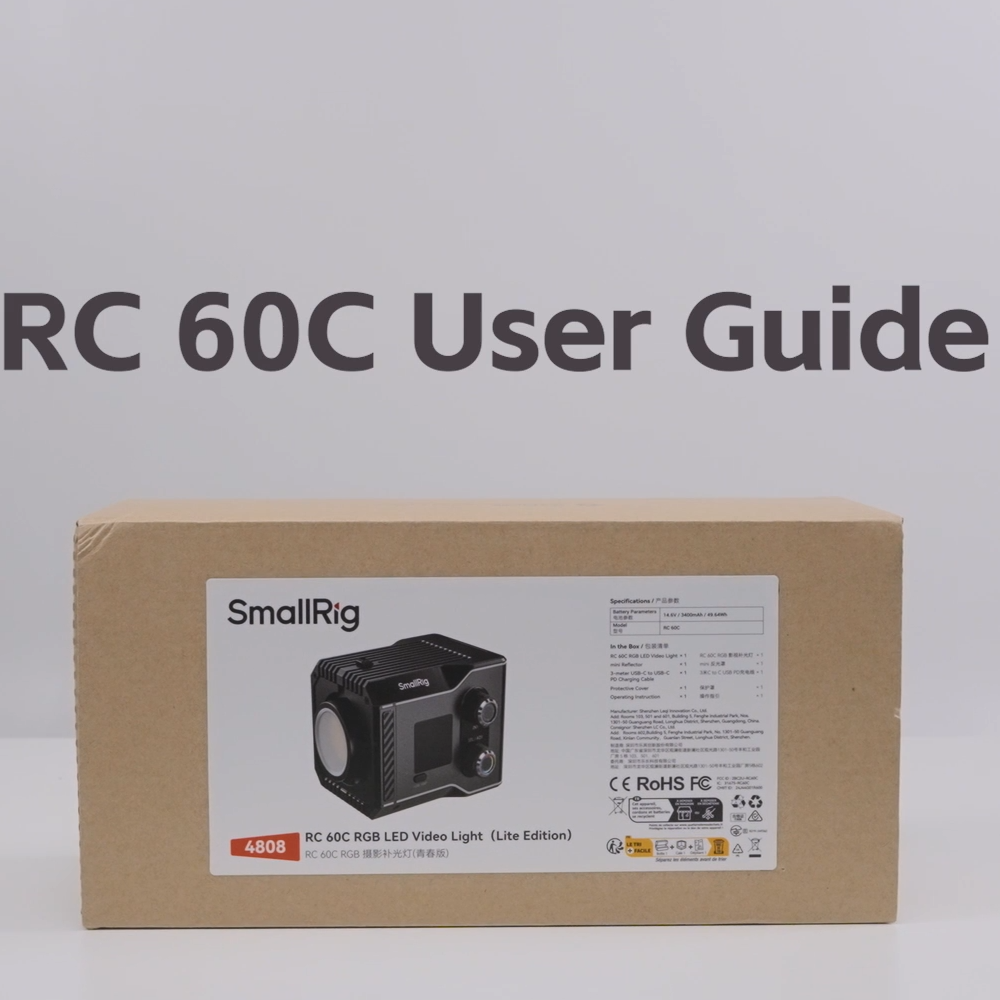 RC 60C RGB LED Video Light | 2500K-10000K | App Control
