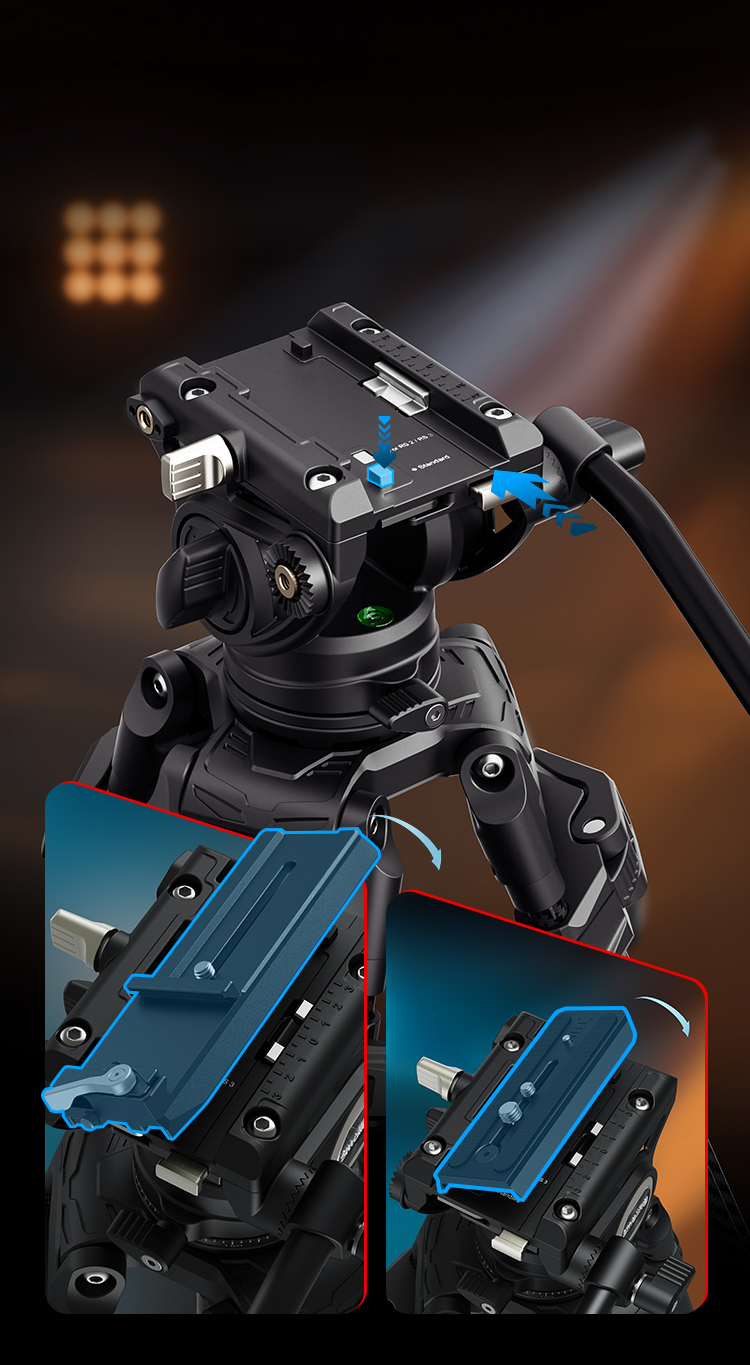 AD-80S Heavy-Duty Tripod | 15kg Capacity | Quick Setup